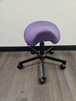 NEW DR.LOMILOMI Ergonomic Saddle Rolling Stool – Adjustable Height