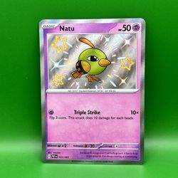 Pokémon Paldean Fates Shiny  Secret Rare  Natu 151/091