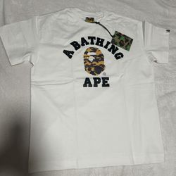 Bape White Camo T-Shirt Medium