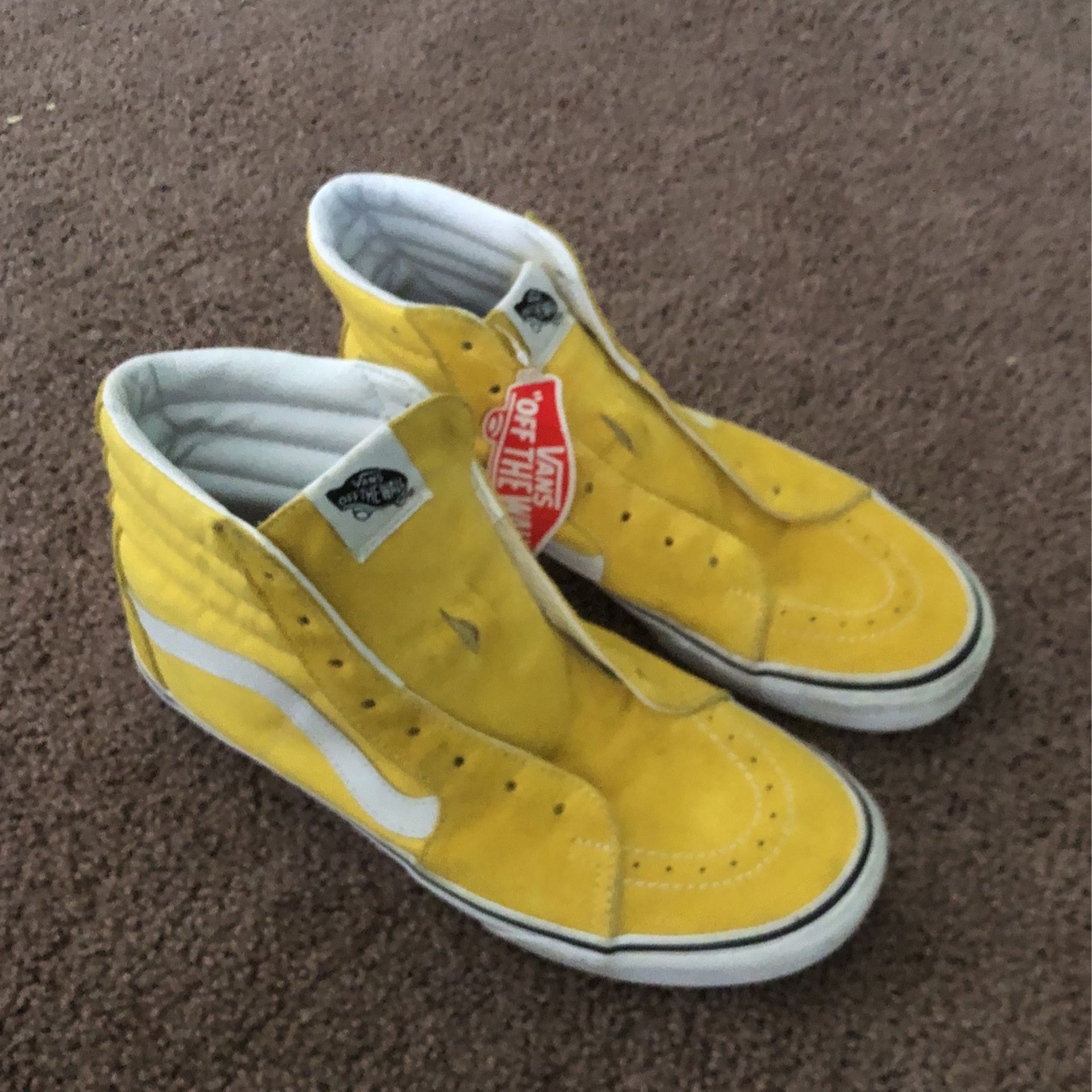 yellow Vans shoes size 10 men’s