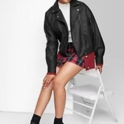 Wild Fable Women's Faux Leather Moto Jacket XS 