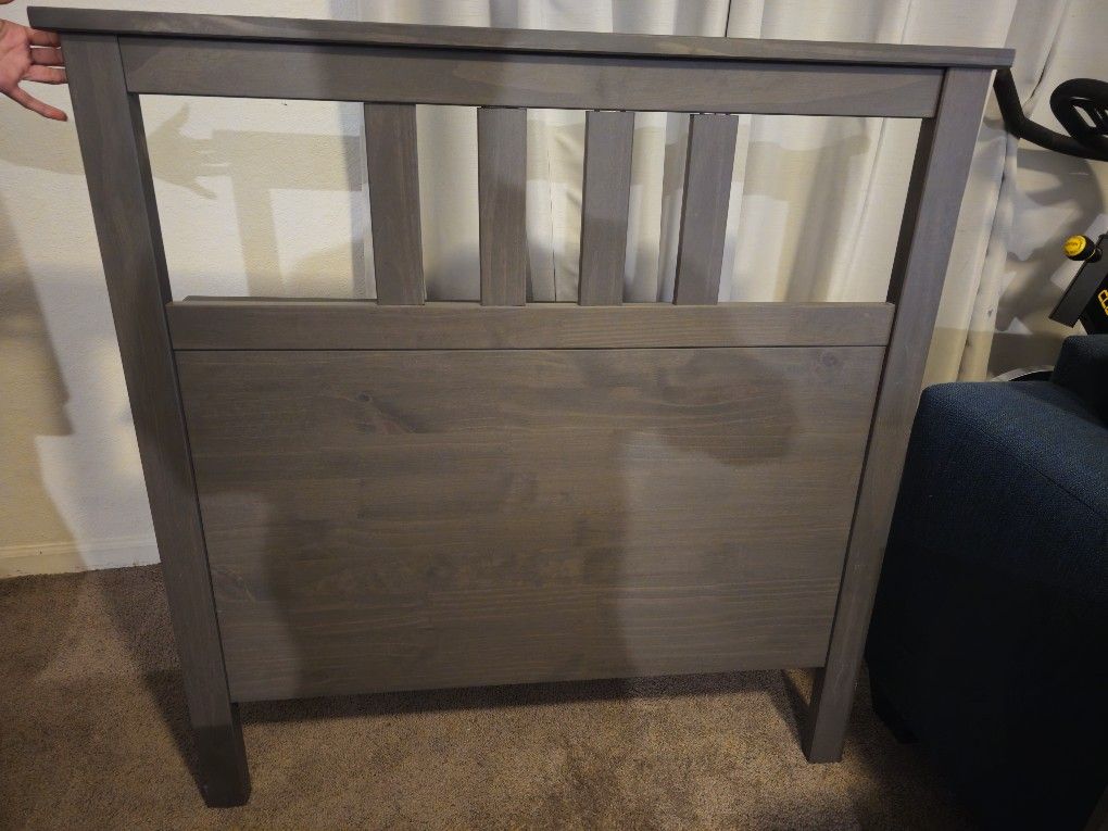 IKEA Hemnes Twin Bed Frame – Dark Gray – Excellent Condition