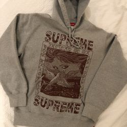 Supreme Doves Hooded Sweatshirt Heather Grey Large ONHAND FW19