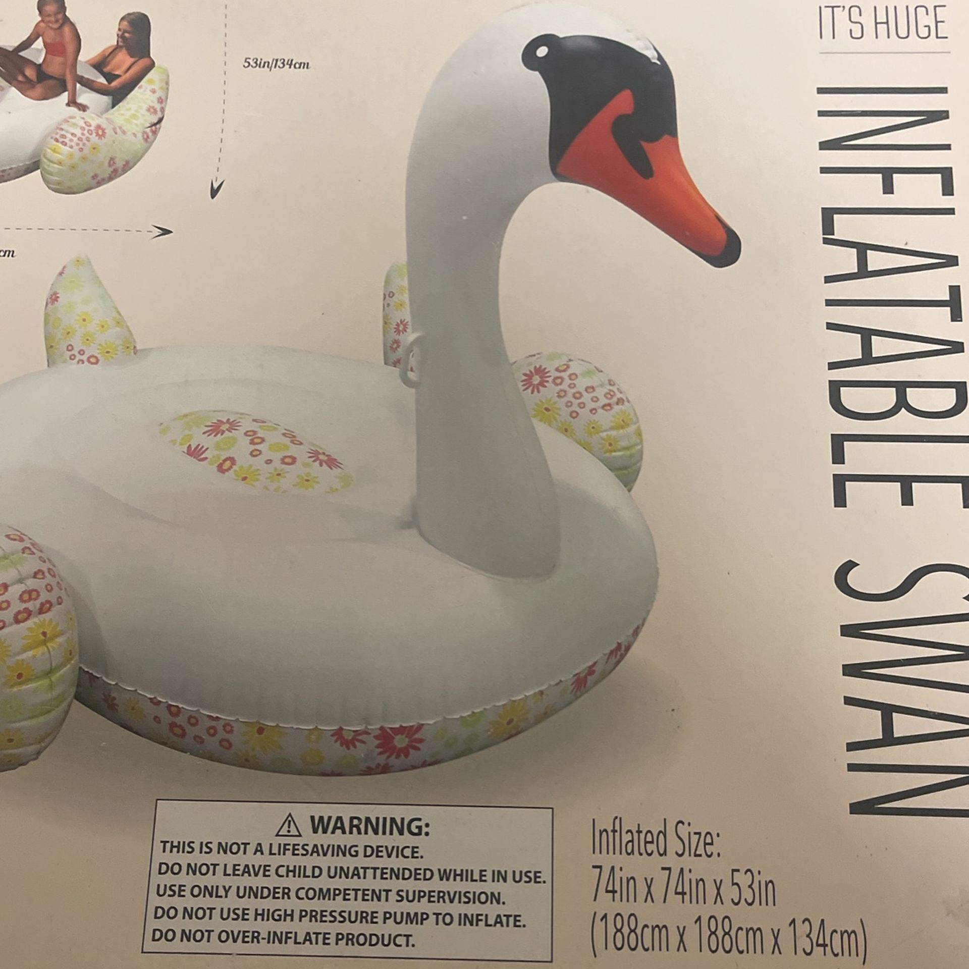 Inflatable Swan Pool Float