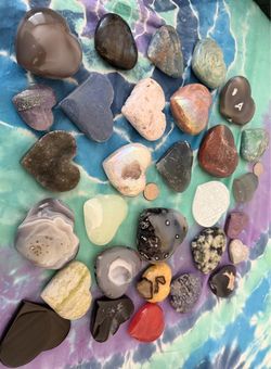 Polished Crystal Heart Stone Collection