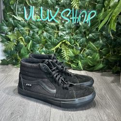 Mens Vans Sk8-Hi Triple Black Shoes Sneakers Size Men 10.5 Duracap