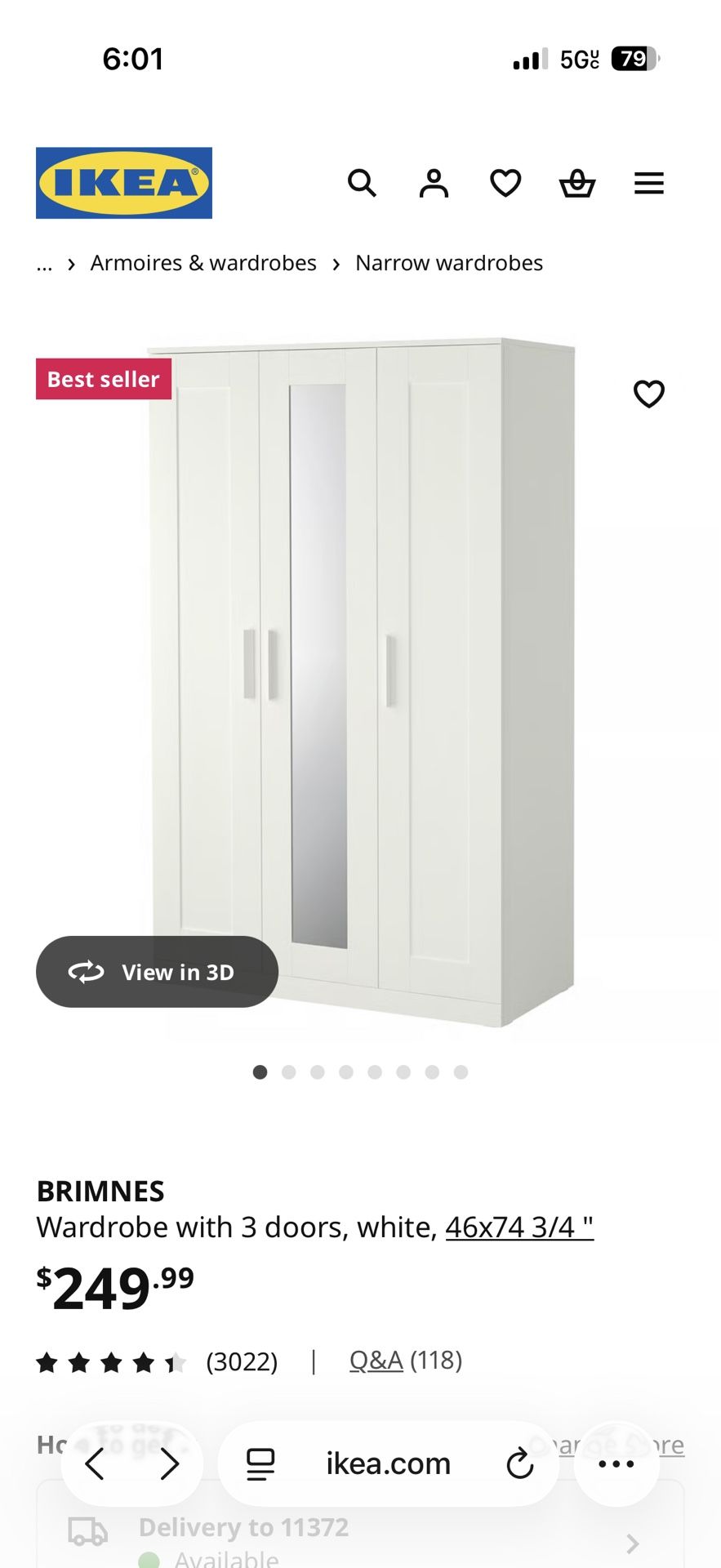 IKea Brimnes wardrobe