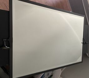 Large Rectangular Metal Pivot Mirror Black