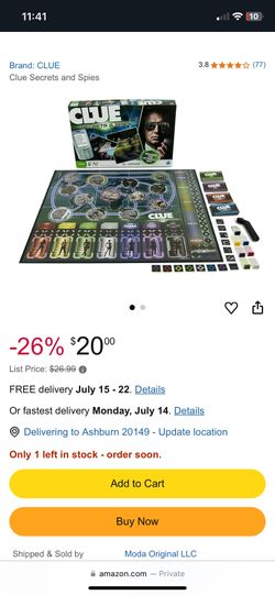 CLUE Board Game. NEW UNOPENED. 10$