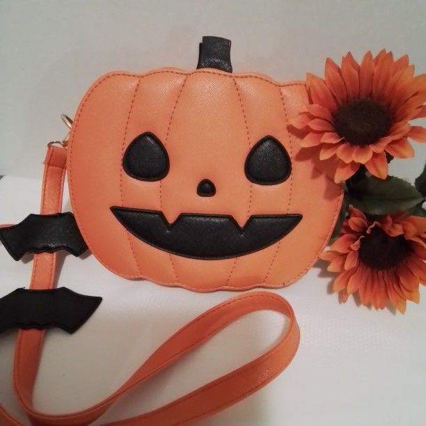 Halloween Pumpkin Crossbody Purse - Brand New