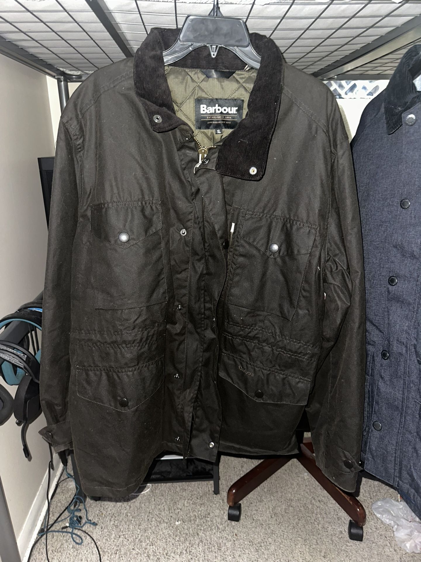 Barbour Sapper Waxed Jacket - Size XL