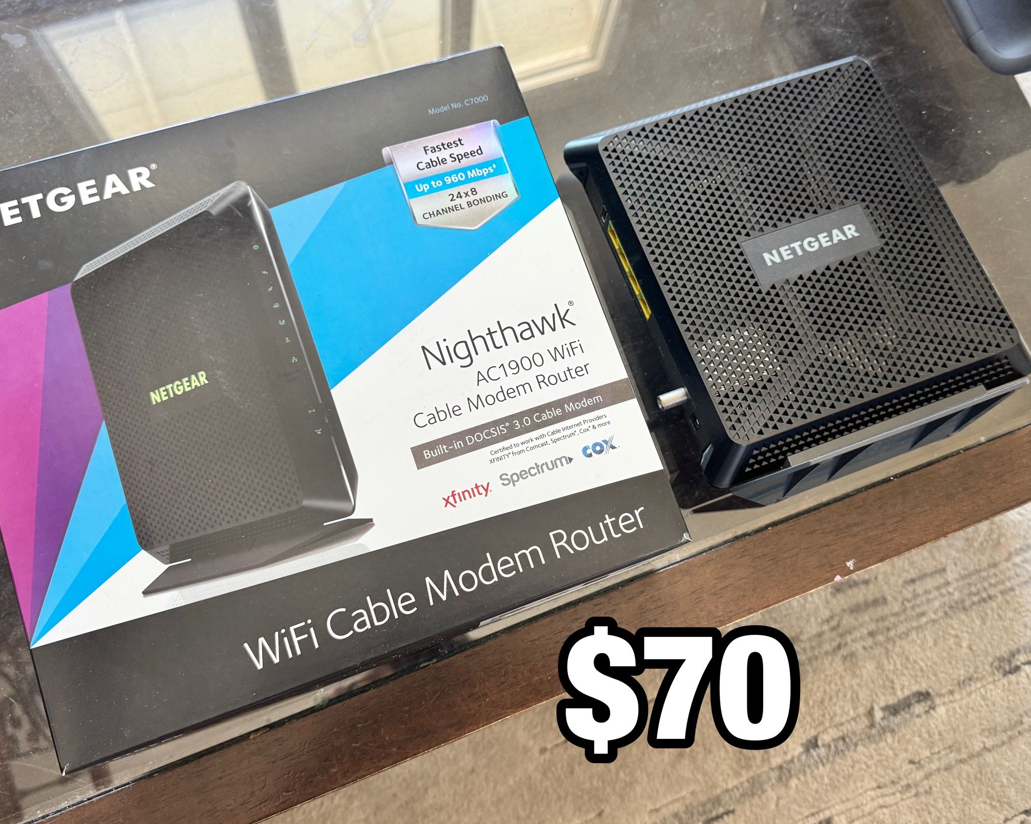 Netgear Nighthawk AC1900 Wifi Cable Modem Router