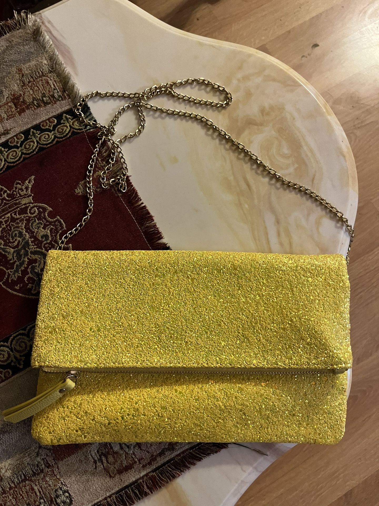 Yellow Sparkly Purse