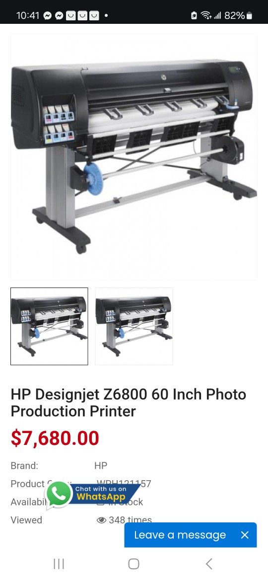 HP Designjet Z6800 60" Printer