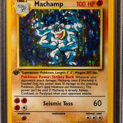 Pokémon Machamp Holo, 1999, 1st Edition 