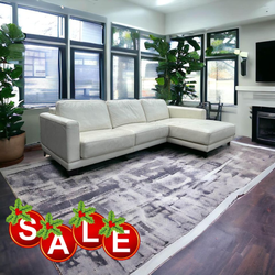 White Leather Sectional! Thick, High-End Leather! DELIVERY AVAILABLE!