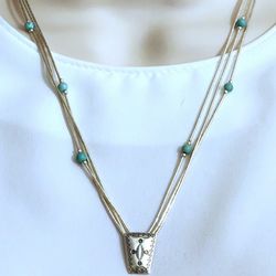 Carolyn Pollack Sterling Silver Liquid Turquoise Necklace 
