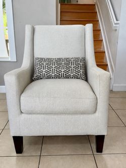 Costco Cream Accent Chair with Lumbar Pillow – $139