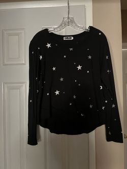 Chrldr Net Top Size Medium Black Stars