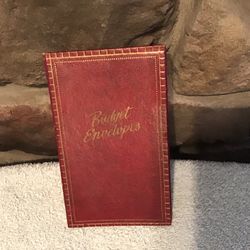 Vintage New Never Used Leather Bound Budget Book With Envelopes