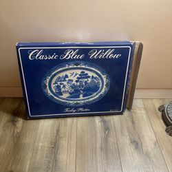 CLASSIC BLUE WILLOW TURKEY PLATTER