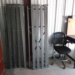 Nice Workshop, Workbench W/Light+Power + Telescopic Chair + 6' Metal Rack