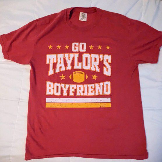 "Go Taylor's Boyfriend" Comfort Colors T-Shirt Size Large