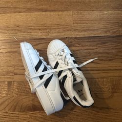 Adidas Superstar, White And Black Women’s Sneakers 6.5