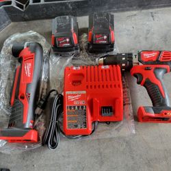 Brand New Milwaukee M18 Drill/ M18 Right Angle Drill/Charger/Batteries