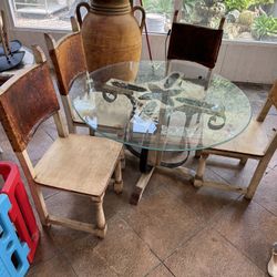 Vintage Table With Chairs