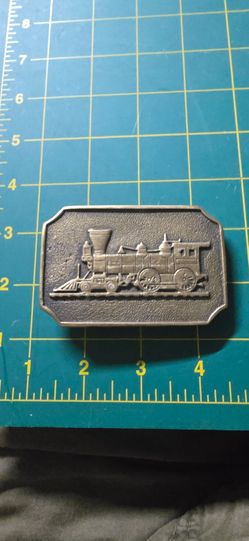 🚂 Vintage 1978 BTS Solid Brass Train Belt Buckle