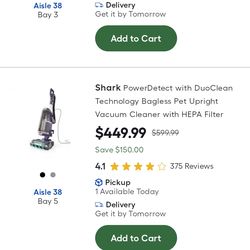Shark PowerDetect with DuoClean Technology Bagless Pet Upright Vacuum Cleaner with HEPA filter
