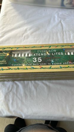 Christmas lights white 35 lights Six boxes and associated blinkers