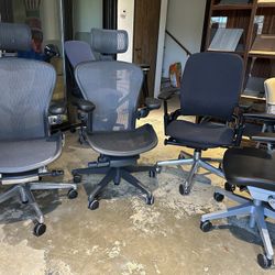 Herman Miller Aeron Remastered Steelcase Leap V2 Think V2 Ergonomic Office Chairs New And Used