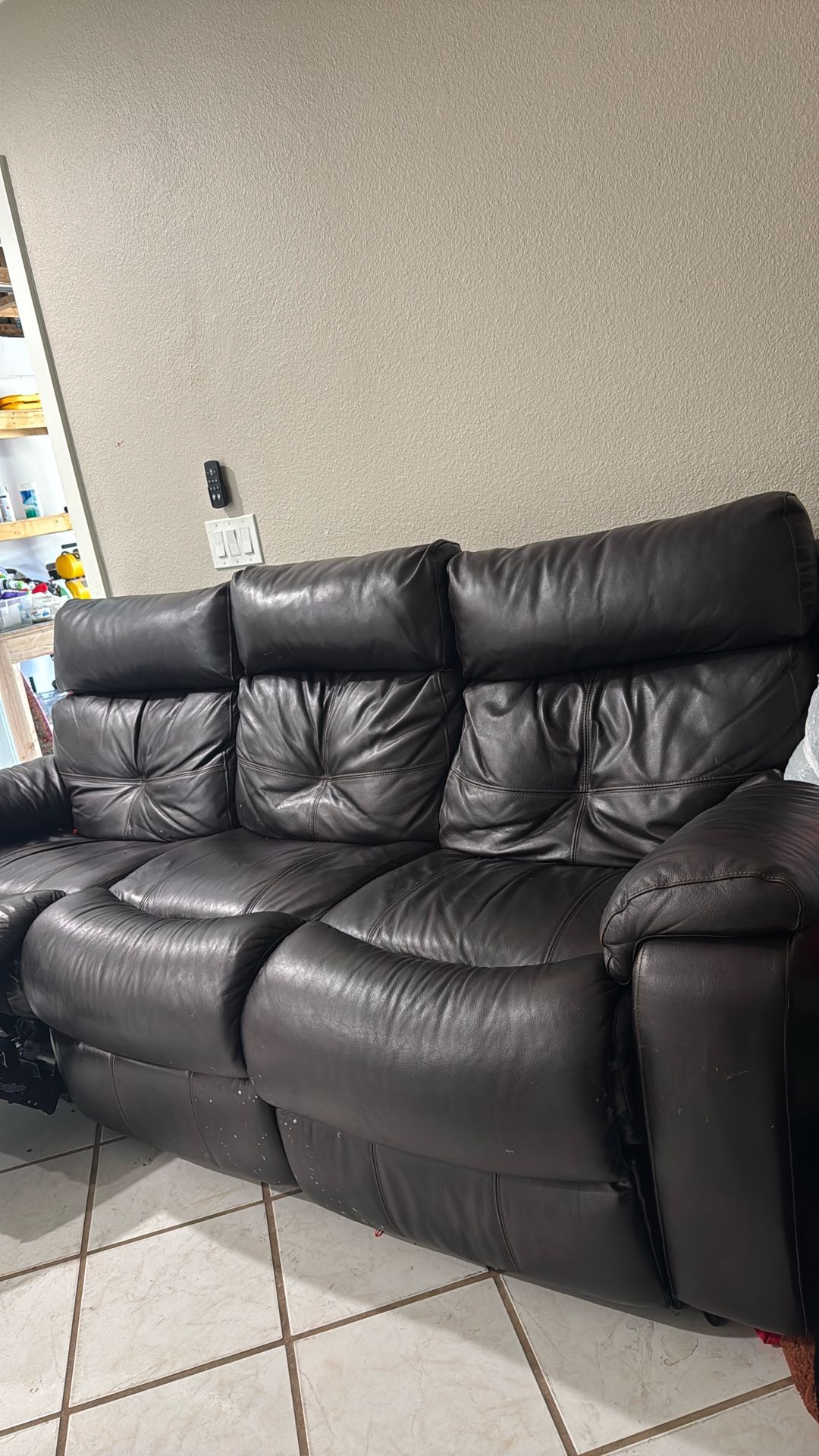 Leather Couch Electric Recliner