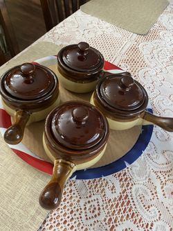 NEW!! Vintage Oven Proof Stone Ware Soup Bowls