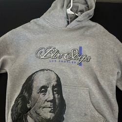 Blue Strips Hoodie Size Large