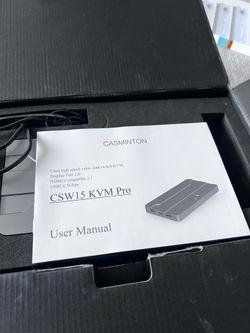 CASMINTON Dual Monitor KVM Switch 