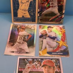 Lot X5  Shohei Ohtani Cards 2022 Topps *See Pics ( Print Line / Corner)