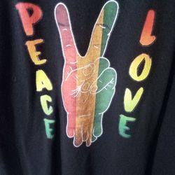 Peace And Love Shirt With Peace Sign Thrift Shirt