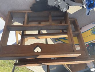Pair Of Wooden Shelves 