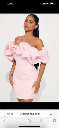 strapless open back dress Pink Contrast Collar Knit Mini Dress | Self-Portrait main image 0