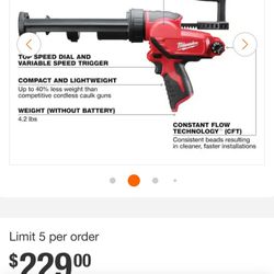 Milwaukee Caulk Gun 