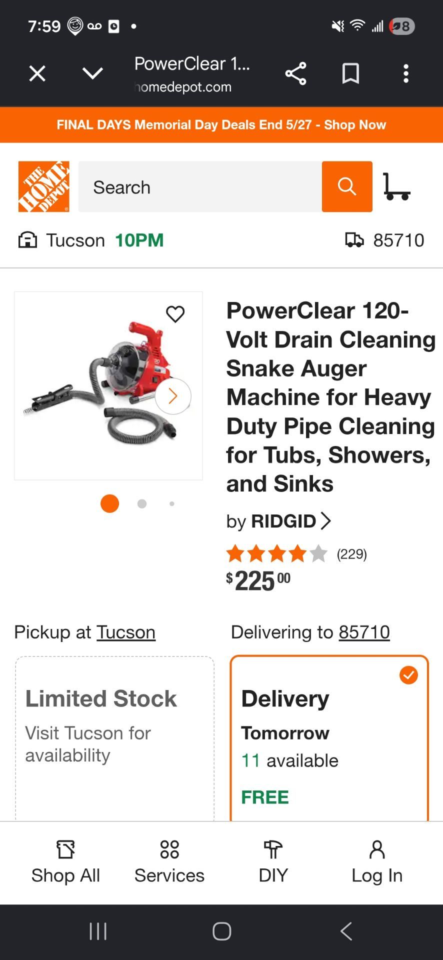 Rigid drain snake
