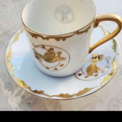 Vintage Cups And Saucer Bone China And Enlamd