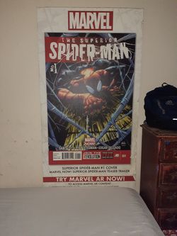 Giant cardboard comic poster