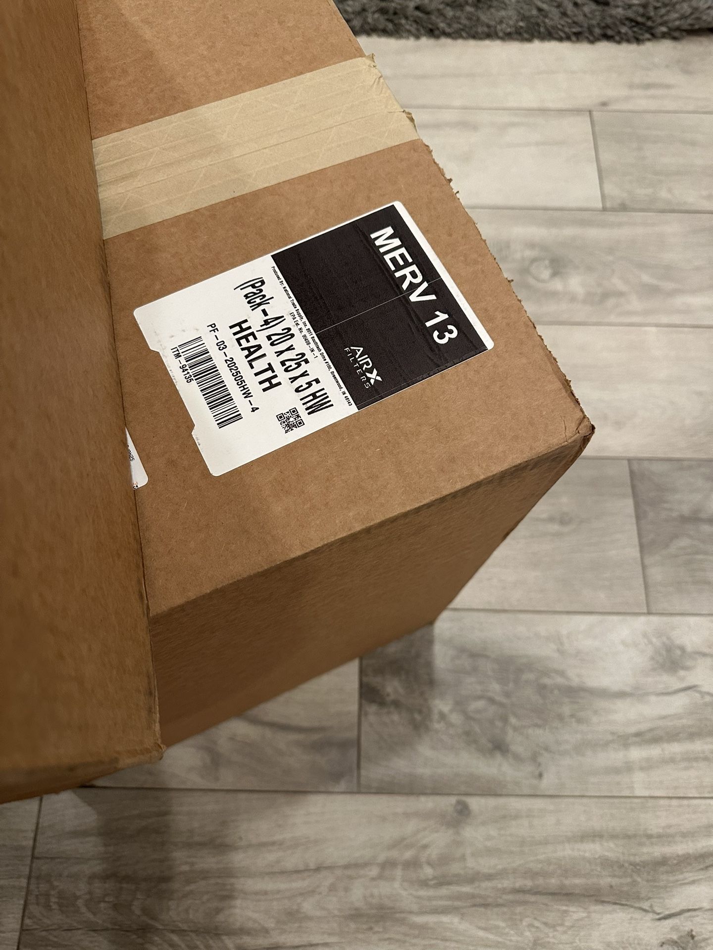 MERV 13 Air Filters - 8 Filters - 20x25x5 