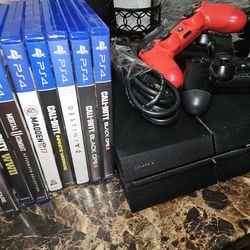 PS4, 3 Controllers, 8 Games For Sale 