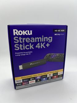 Roku Streaming Stick 4K+ Streaming Device 4K/HDR/Dolby Vision with Roku Voice Remote Pro
