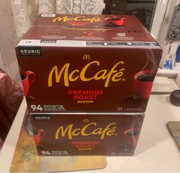 McCafe Premium Medium Roast K-Cup Coffee Pods, . New $50 you get two boxes Best By date is 4-23-27 90 pods in each box total 180 cash only